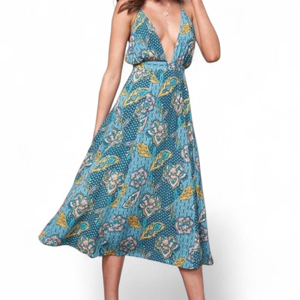 NWT MINKPINK Women’s Floral Print Alice Midi Dress — SMALL - Picture 1 of 7